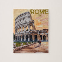 Vintage för utskrift av Roms Italien Colosseum Tra