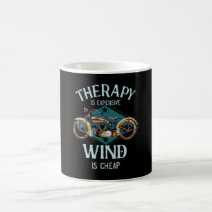Vintage för Vind av motorcykelterapi Biker Gift Kaffemugg