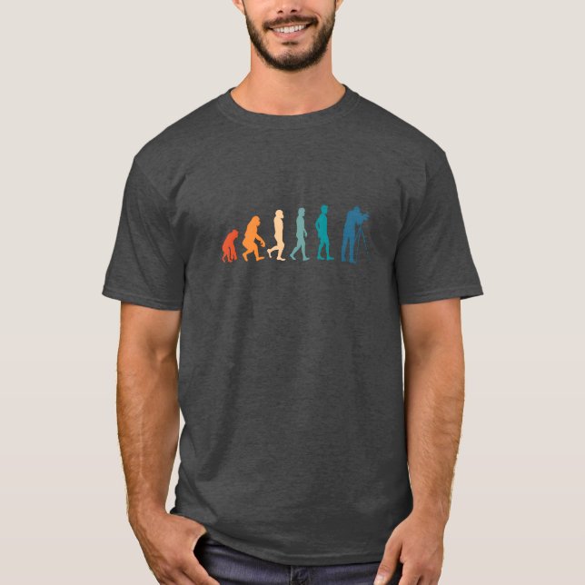 Vintage för Vintagen Filmmaker Evolution T Shirt (Framsida)
