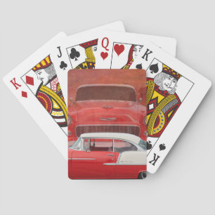 Vintage för vit för klassikerbilChevy Bel Air fint Spelkort