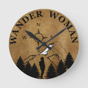 Vintage för Wander hiking hike Camping Women Rund Klocka