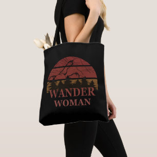 Vintage för Wander hiking hike Camping Women Tygkasse