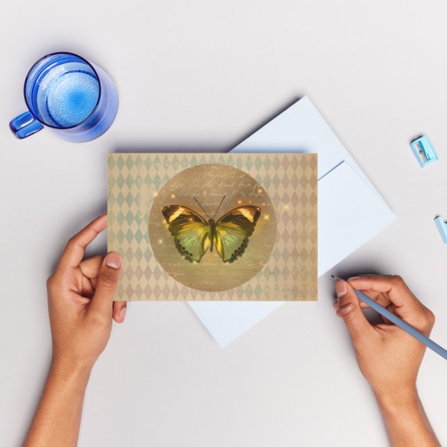 Vintage Förändrad fjäril Kort (Skapare uppladdad)