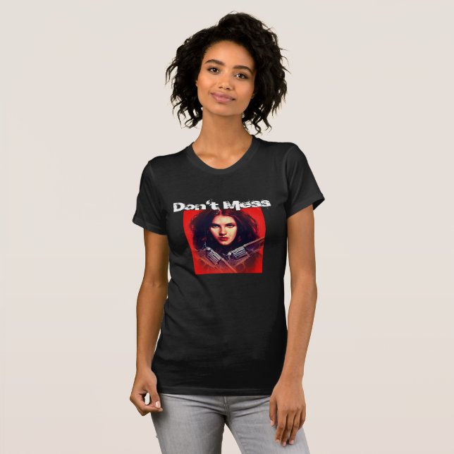  Vintage förbjuda dam T-shirt (Hel framsida)