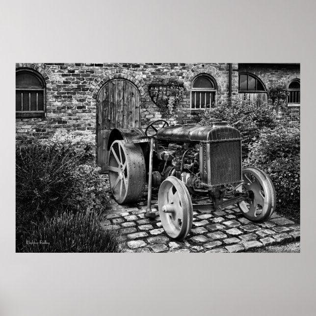 Vintage Fordson Tractor, konstfoto Poster (Framsidan)