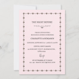 Vintage före Bröllop-middagen Inbjudningar