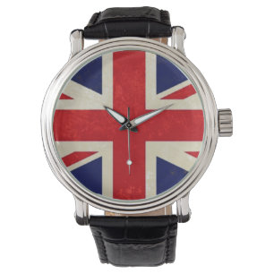Vintage Förenade kungariket Flagga Watch Armbandsur