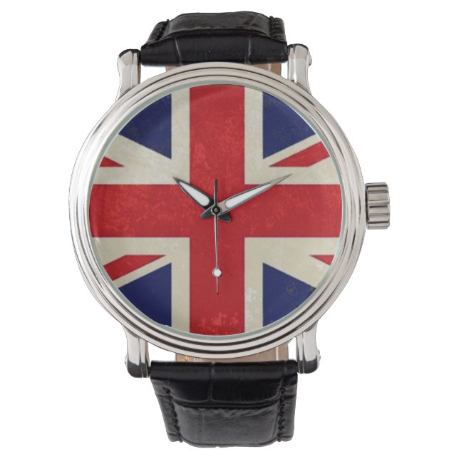 Vintage Förenade kungariket Flagga Watch Armbandsur (Framsida)