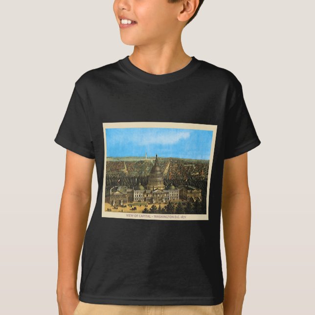Vintage Förenade Stater Huvudstad Tee (Framsida)