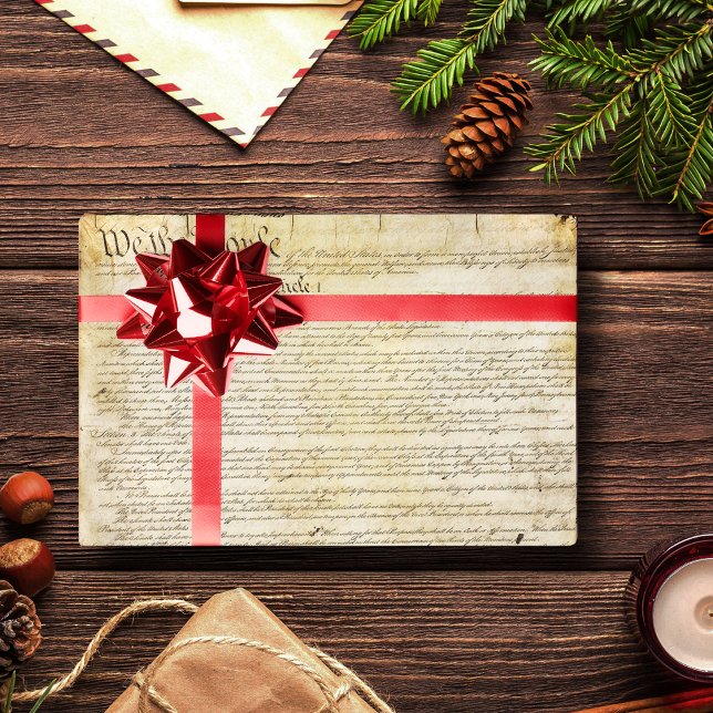 Vintage Förenade Stater-konstitutionen Presentpapper (Skapare uppladdad)