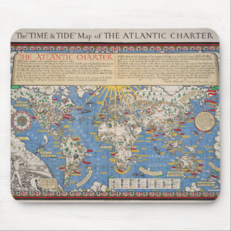 Vintage Förenta nationerna/Atlantpakten karta Musmatta