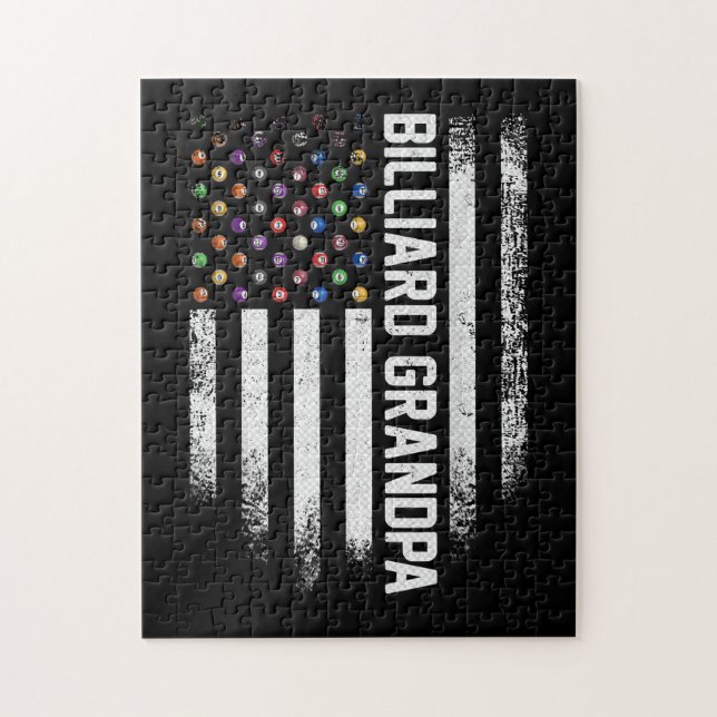 Vintage Förenta staterna Amerikanska Flagga Billia Pussel (Vertikal)