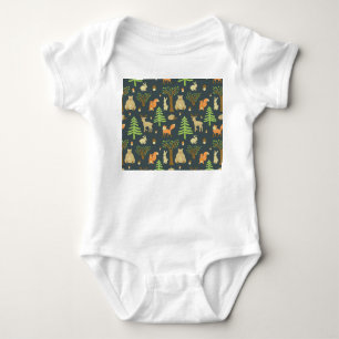 Vintage Forest Animals, Barns Mönster. T Shirt