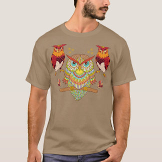 Vintage Forest Birds Animal Gift Uggla T Shirt