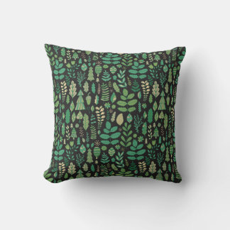 Vintage Forest Blommigt Sömlös design Kudde