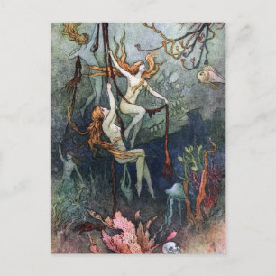 Vintage Forest Nymphs vykort