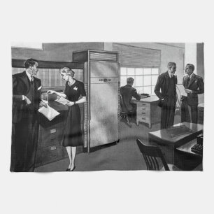 Vintage företag, företagsledare kontor kökshandduk