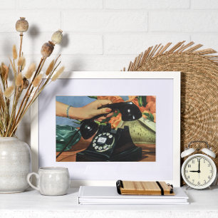 Vintage - företag, Mobilt med roterande tal Poster