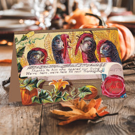 Vintage Förlåtna Kalkoner Thanksgiving Helgkort