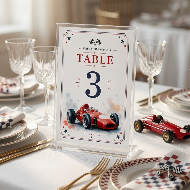 Vintage Formel Racingbil  Bordsnummer (Skapare uppladdad)
