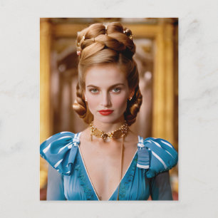 Vintage Formellt Blonde Woman-vykort Vykort