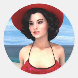 Vintage-förskjutning Runt Klistermärke