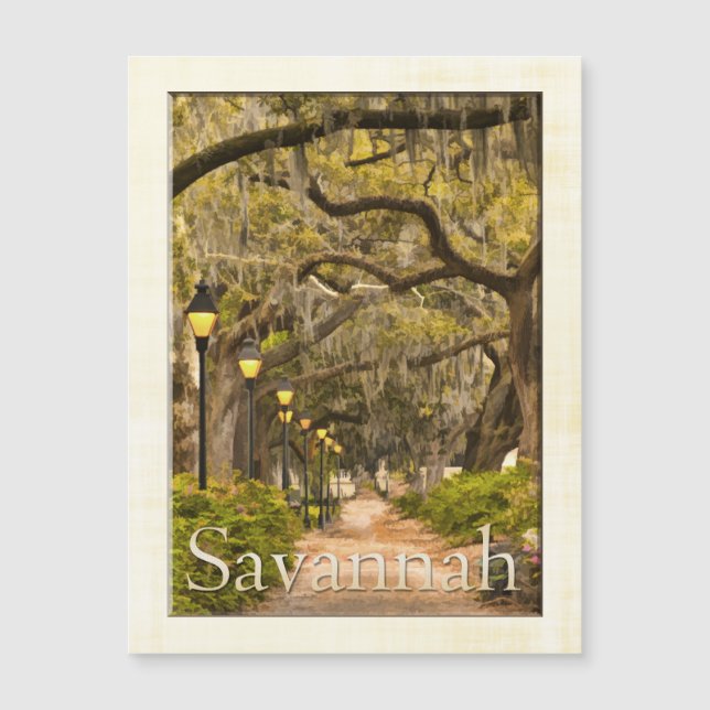 Vintage Forsyth parkerar - savannahen, GA, (Framsida)