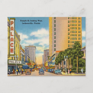 Vintage, Forsyth St, Jacksonville, Florida Vykort
