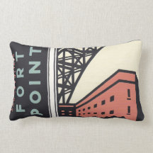 Vintage Fort Point Travel Lumbar Pillow