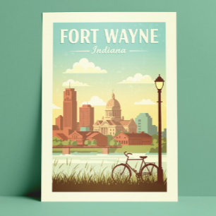 Vintage Fort Wayne Indiana Vykort