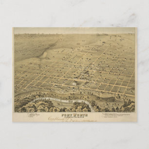 Vintage Fort Worth Karta vykort
