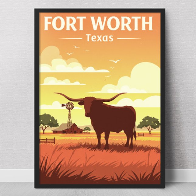 Vintage Fort Worth Poster (Skapare uppladdad)