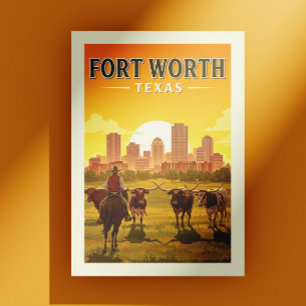 Vintage Fort Worth Texas Vykort