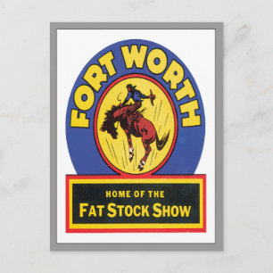 Vintage Fort Worth ,Texas Vykort