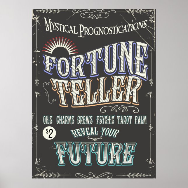 Vintage Fortune-säljare poster (Framsidan)