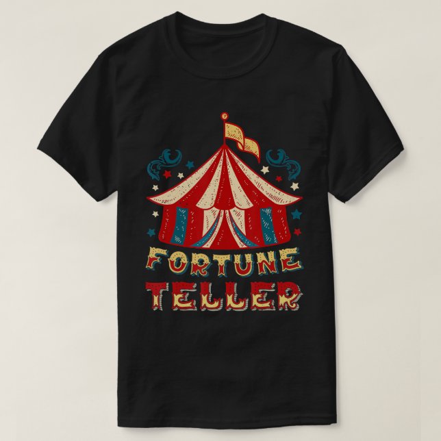 Vintage Fortune Teller Costume Circus T-Shirt (Design framsida)