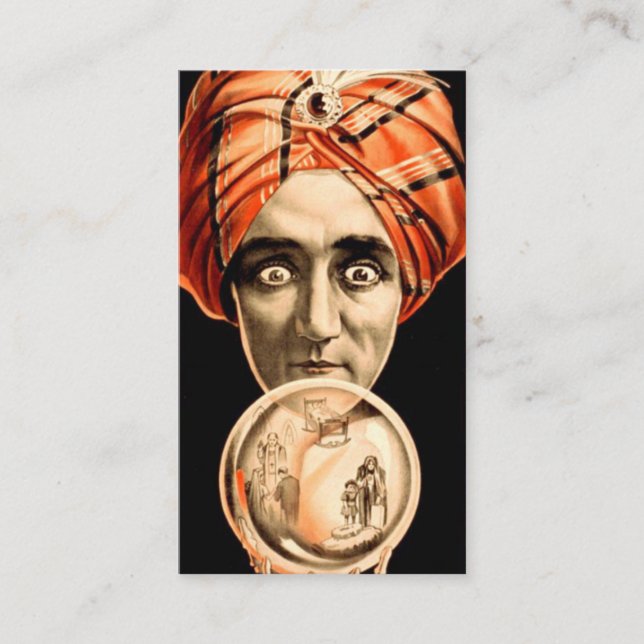 Vintage Fortune Teller Crystal Boll Telefonkort (Framsida)