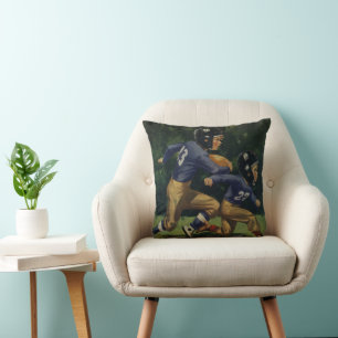 Vintage fotboll, barn, pojkar som utövar sport  kudde