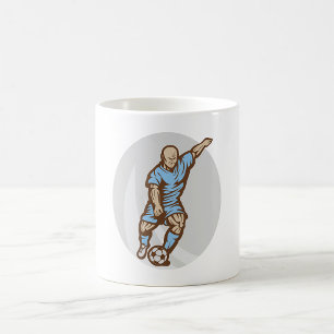 Vintage Fotboll för fotbollsspelare Kaffemugg