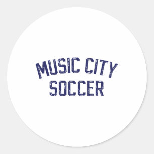 Vintage fotboll Nashville Music City fotboll Retro Runt Klistermärke