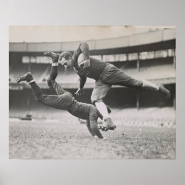 Vintage Fotboll poster svartvit mangrotta
