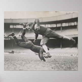 Vintage Fotboll poster svartvit mangrotta