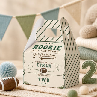 Vintage fotboll Rookie 2-års födelsedags baby pojk Presentaskar