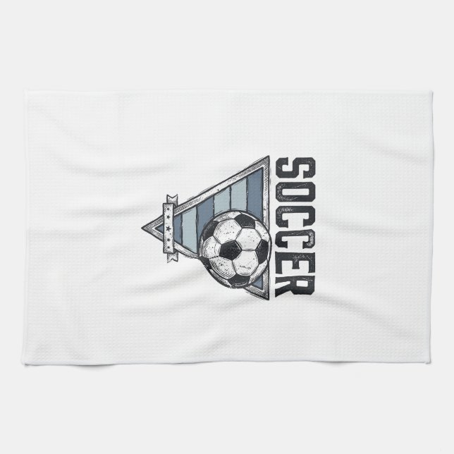 Vintage fotbolls triangulär badge tröja design (2 kökshandduk (Horisontell)