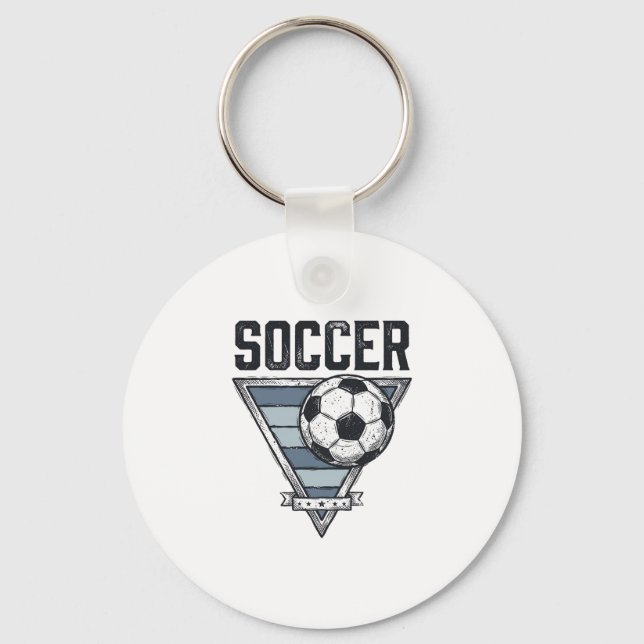 Vintage fotbolls triangulär badge tröja design (2 nyckelring (Framsida)