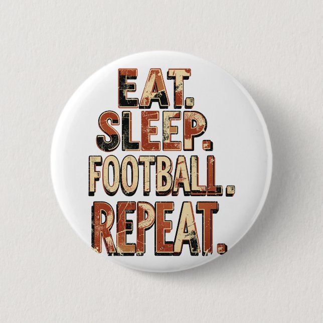 Vintage fotbollsfan-design | Retro fotbollsgrafik Knapp (Framsida)