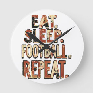 Vintage fotbollsfan-design | Retro fotbollsgrafik Rund Klocka