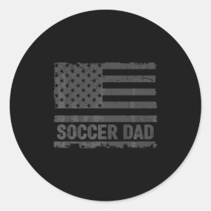 Vintage fotbollsfar Amerika USA flagga patriot t-s Runt Klistermärke