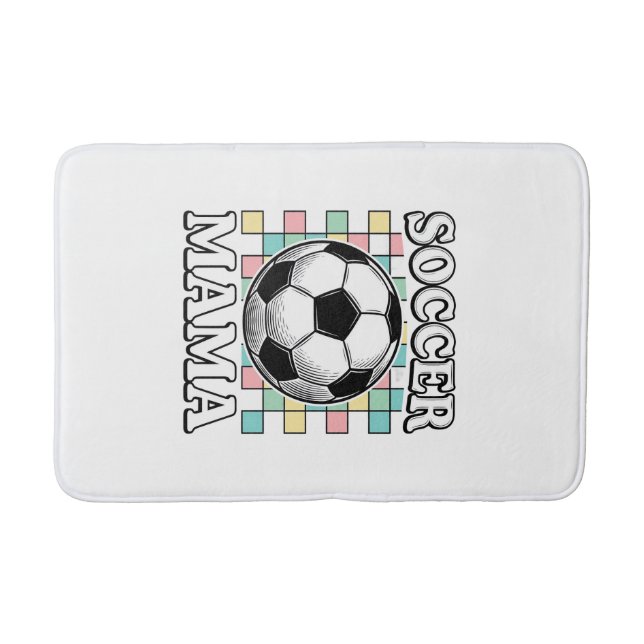 Vintage fotbollsmamma gravyr tröja design_1 badrumsmatta (Framsidan)