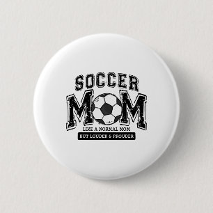 Vintage fotbollsmamma liv present för män kvinnor knapp
